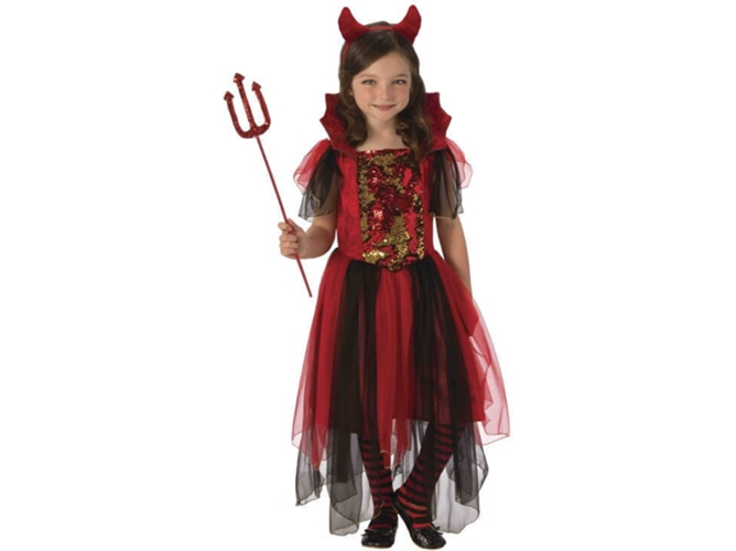 Disfraz de Niña DISFRAZZES Diablesa Elegante (Talla: 8 a 10 años)