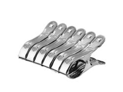 Pinzas para ropa de acero inoxidable, 6 piezas, resistentes a la intemperie, pinzas grandes para edredones, para el hogar.