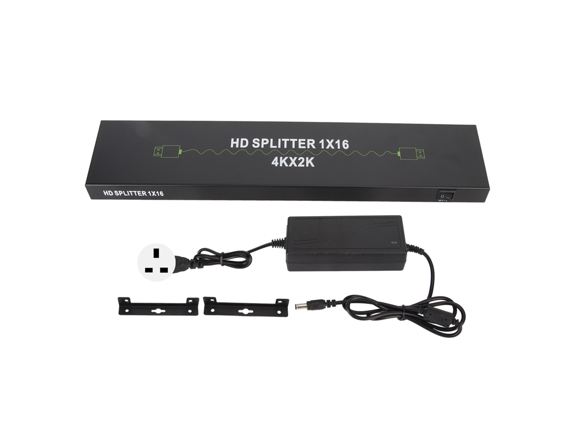 Divisor Hdmi 1 Entrada 16 Salidas 4k 30hz 3d 1x16 16 Puertos Divisor Hd Con Enchufe Uk