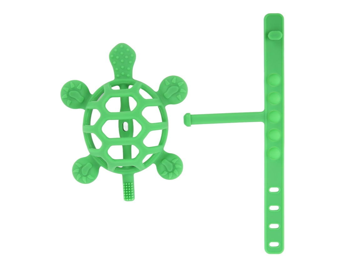 Chupete De Tortuga Para Bebé, Silicona Segura, Alivia La Dentición, Juguete Para La Dentición De Color Verde.