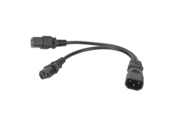 Cable De Alimentación Iec320 C14 A C19 Y C13, Divisor En Y Iec 320 C14 A C19 C13, 10 A 250 V, 32 Cm (12,6 Pulgadas)