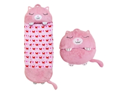 Saco De Dormir Para Niños 2 En 1 Animal De Dibujos Animados Divertido Con Almohada Plegable 165 * 70 Cm CHRUI Gato