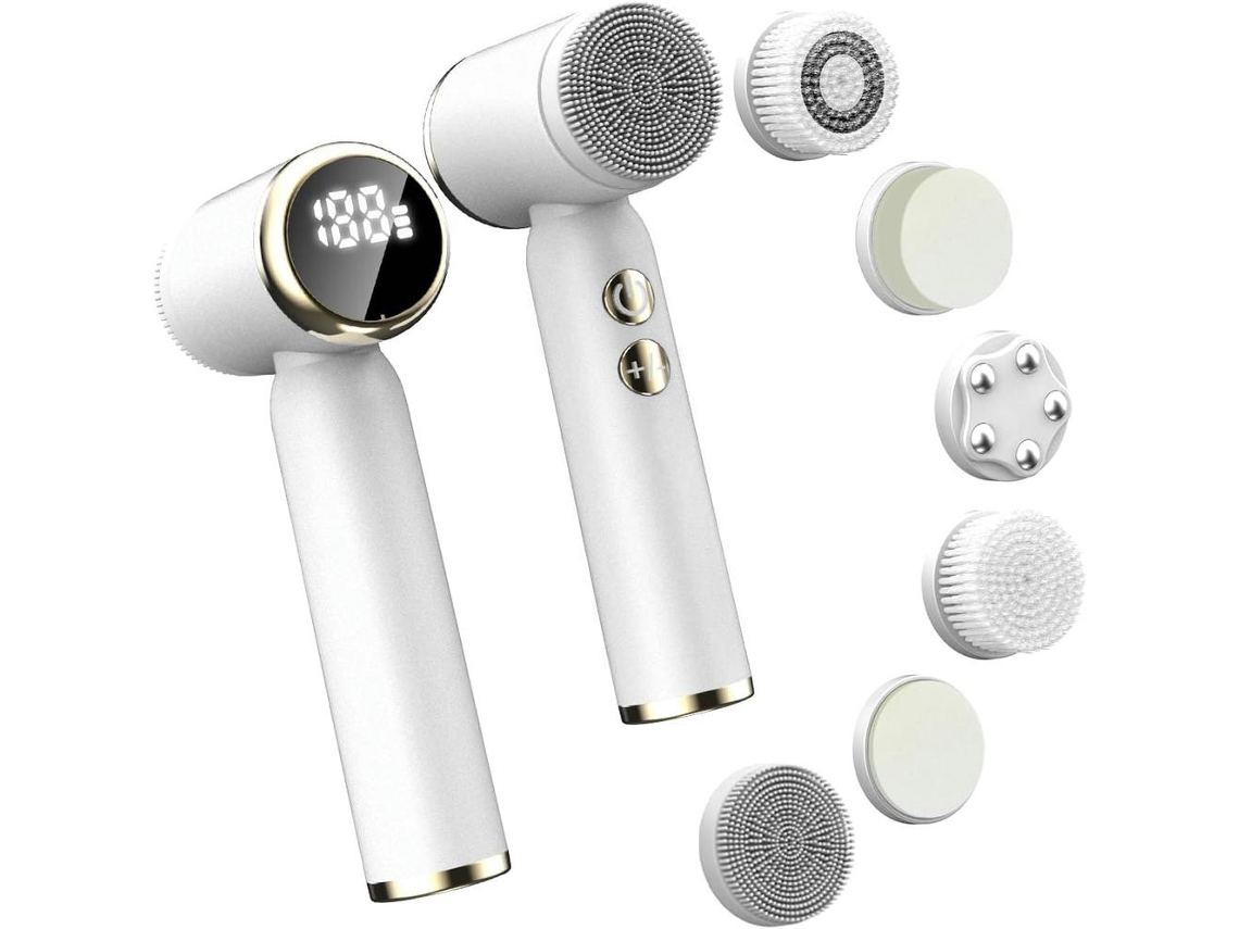 Cepillo De Limpieza Facial 6 En 1 Cepillo Eléctrico Impermeable Para Lavar La Cara Con 6 Cabezas De Cepillo Limpieza Profunda Y Exfoliación Gertiz