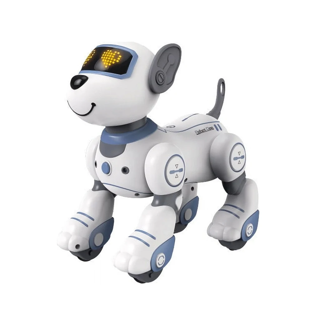 (azul) Perro Robot Inteligente, Controlado A Distancia, Electrónico, Que Canta Y Baila, Programable.