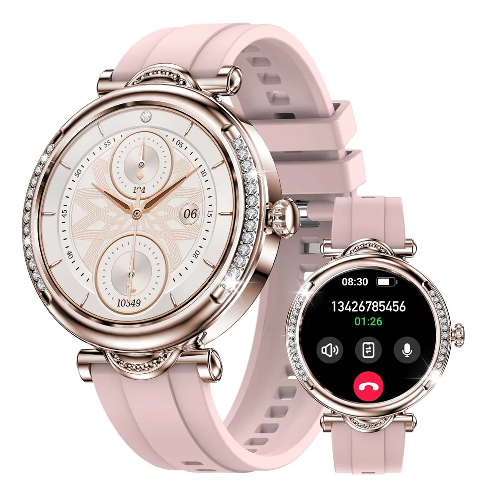 Reloj inteligente para mujer, deportivo de moda, con monitor de frecuencia cardíaca y resistencia al agua IP67.
