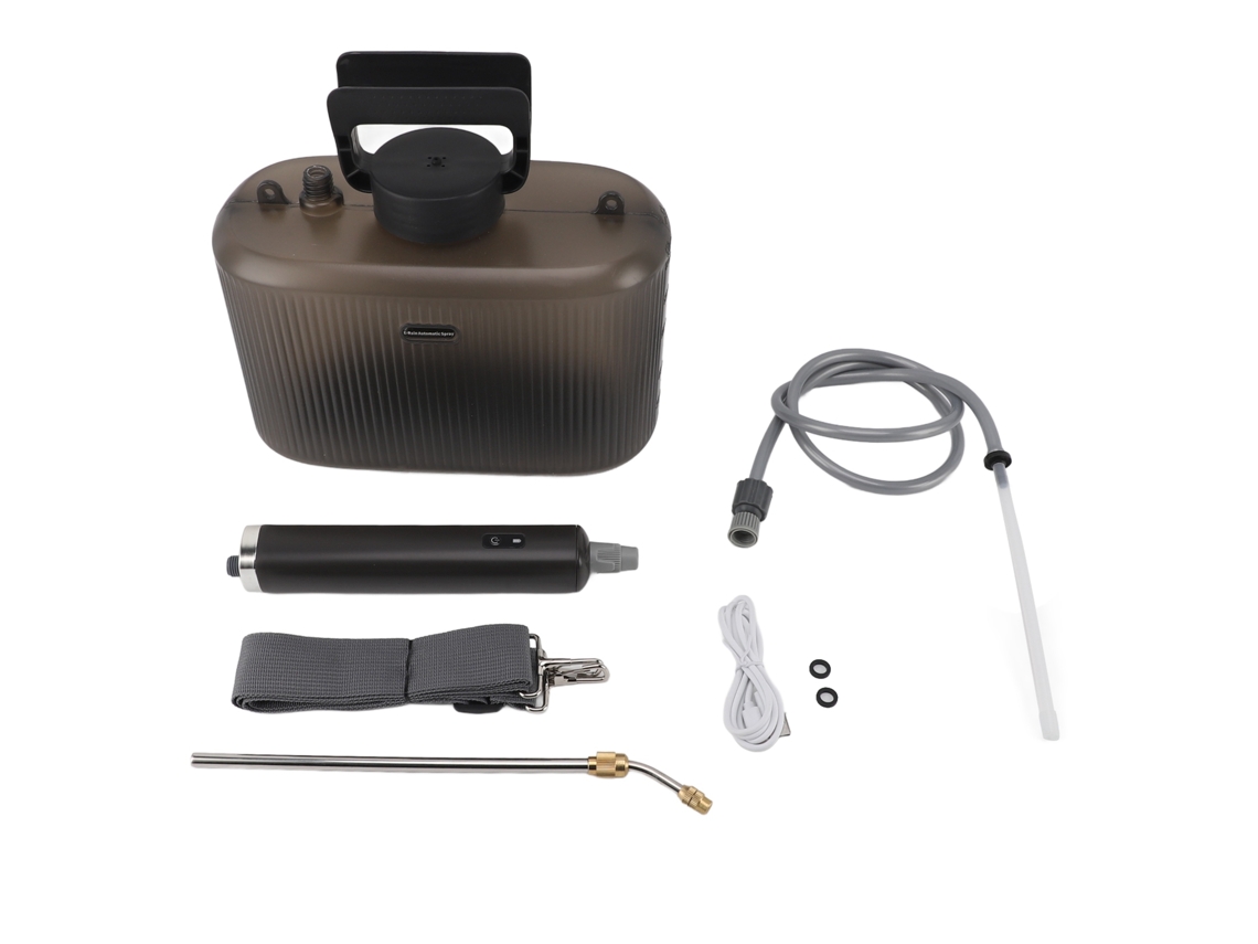 Pulverizador Eléctrico De 5 Litros Con Correa Para El Hombro Para Jardinería Y Agricultura - Gris