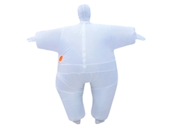Traje De Sumo Inflable, Cuerpo Completo, Maniquí Para Caminar, Blanco, Para Alturas De 1,6 M A 2,2 M.