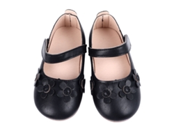 Zapatos De Piel Sintética Para Niñas Con Estampado Floral, Suela Plana Y Suave, Ideales Para Fiestas Y Bailes, Talla 22.