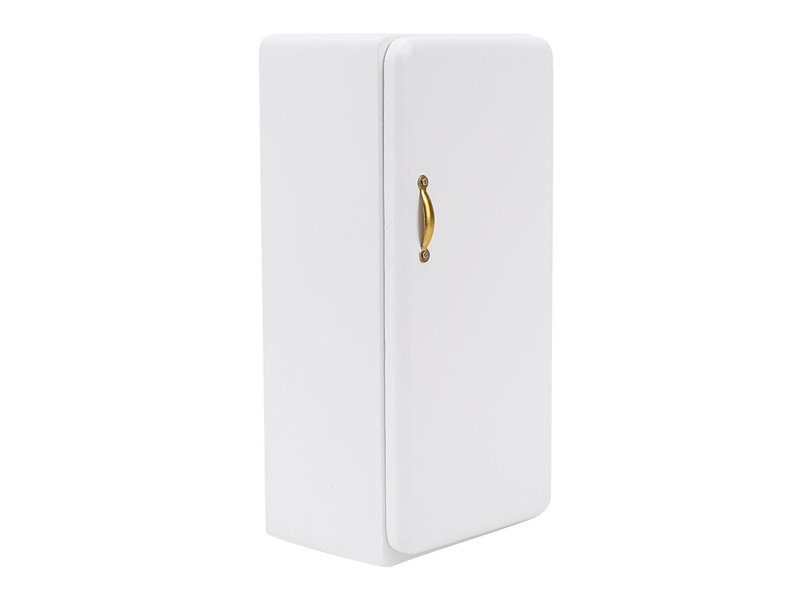 Acessório Para Casa De Bonecas Refrigerador De Quatro Camadas 1:12 Madeira Branco
