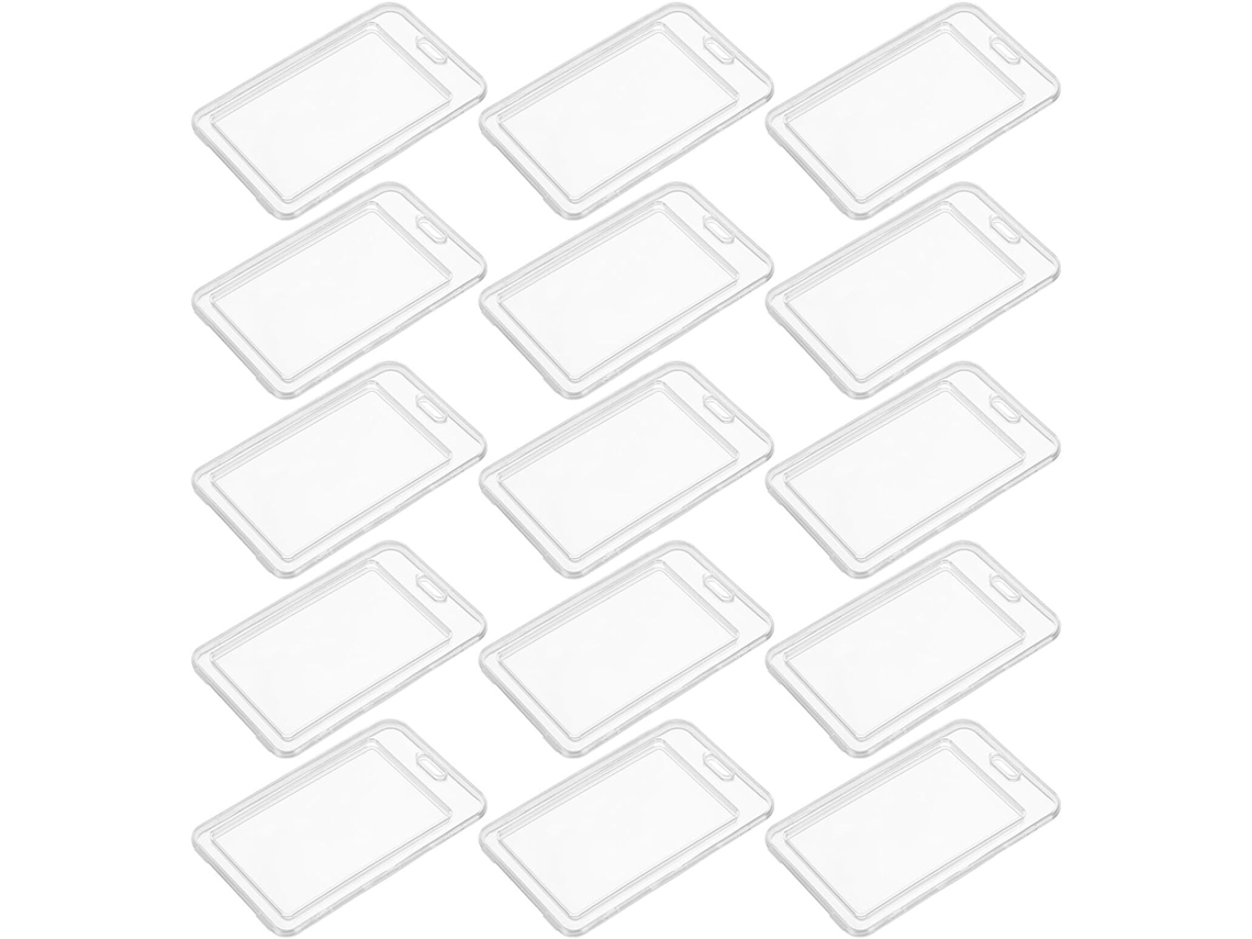 Paquete De 24 Portatarjetas De Identificación De Plástico Rígido Transparente
