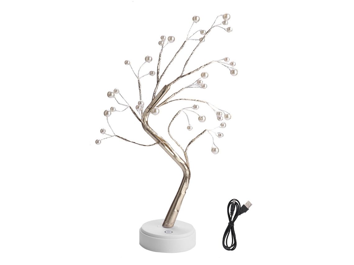 Luces LED de alambre de cobre para árbol, 36 luces LED alimentadas por USB, decoración del hogar, luz nocturna sin batería