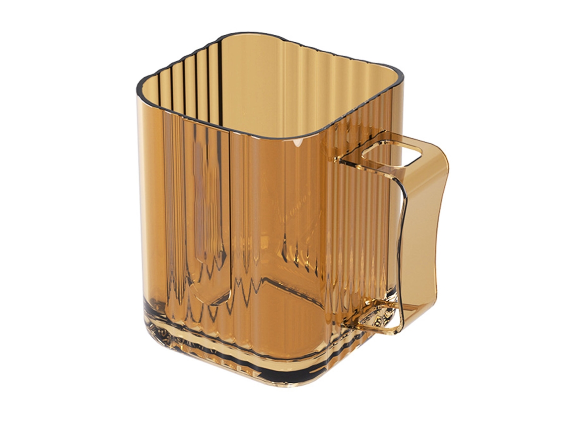 Vaso Para Cepillo De Dientes 2 En 1, Transparente, Tipo Tira, Aspecto Moderno, Vaso Para Enjuague Bucal Multiusos Para Baño