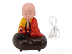 2026 Store-figura De Monje Pequeño Con Música Led Nodriza Cargador Usb Decoración Para Auto Y Hogar