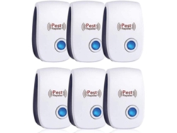 Paquete De 6 Repelentes Ultrasónicos Para Ratones Y Ratas. Eficaz Contra Ratones, Ratas, Moscas, Mosquitos, Insectos Plaga, Arañas Y Cochinillas. N4