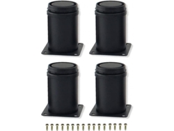 2026-4pcs Pies De Mueble Ajustables De Acero Inoxidable Negro 20cm Egh 80mm