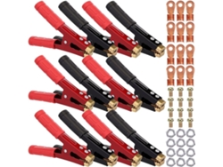 Juego De 12 Pinzas Para Cables De Arranque De Batería (500-1000 A) Con Extremos Aislados.