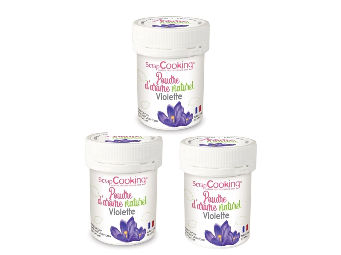 Aroma alimentario natural en polvo 45 g - violeta SCRAPCOOKING