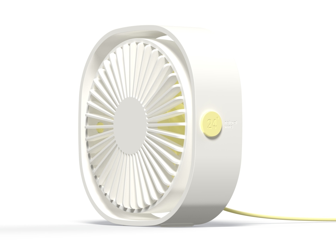 Mini ventilador USB portátil, silencioso, de escritorio, 3 velocidades, para casa y oficina CXC (blanco)