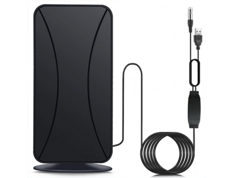 Antena de TV digital 1080p Interior Exterior Dvb-t2 5m HD TV Antena Amplificadores de señal universales globales Negro
