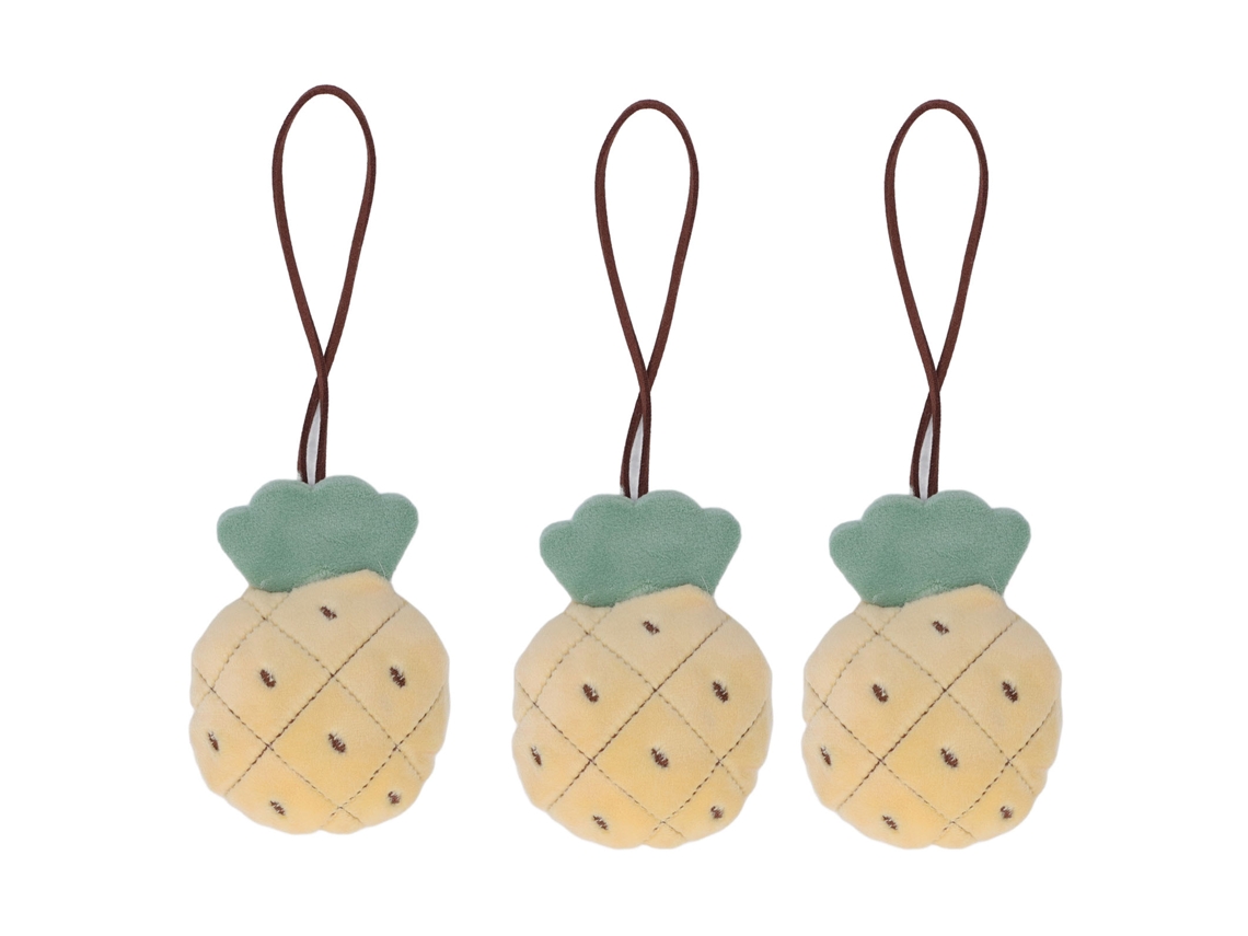3pcs Pingente De Chaveiro Pelúcia Desenho Animado Macio Marca De Nome Acessório Infantil 3.7in