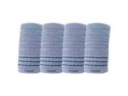 Conjunto de Toallas de Manos NEVEANCE Secamanos Absorbente Baño Manos Rostro Gimnasio Algodón Azul - 4pcs (33x73cm)