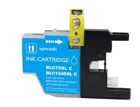Brother Lc1240Xl/Lc1220Xl/Lc1280Xl Cyan Cartucho de Tinta GENERICO Reemplaza Lc1240C/Lc1220C/Lc1280Xlc
