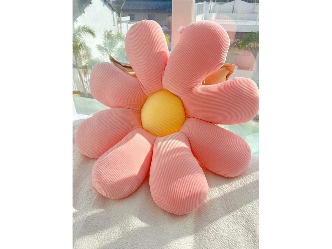 2026-almohada Floral Decorativa Cute De Felpa Rosa Para Niñas Adolescentes, Sofá Y Cama