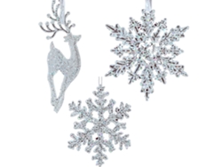 Adornos de copo de nieve, decoración de árbol transparente KOFIHETY