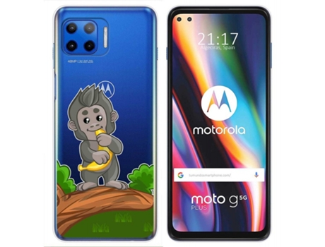 Carcasa Motorola Moto G 5G Plus TUMUNDOSMARTPHONE Dibujos Transparente Multicolor
