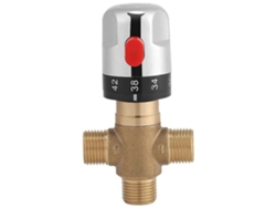 Válvula Mezcladora Termostática De Latón Macizo G1/2 Para Control De Temperatura En Sistemas De Ducha Y Grifos Como Se Muestra