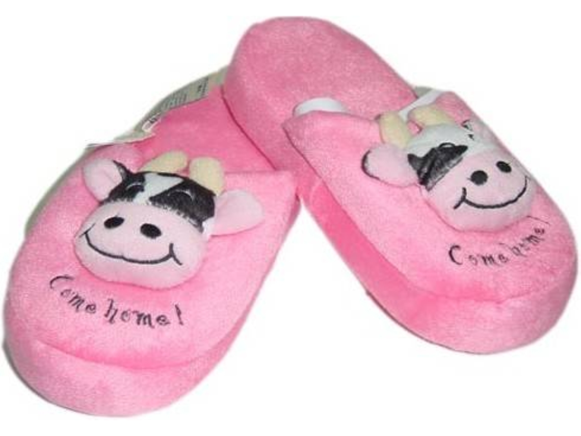 Peluche NICI Zapatillas Vaca Bordada Adulto (Edad MÃÂÃÂÃÂÃÂ­nima: 3 AÃÂÃÂÃÂÃÂ±os)