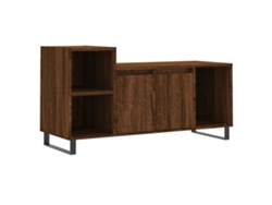 Mueble de TV de madera procesada, color marrón roble, MAISON EXCLUSIVE (100x35x55 cm)