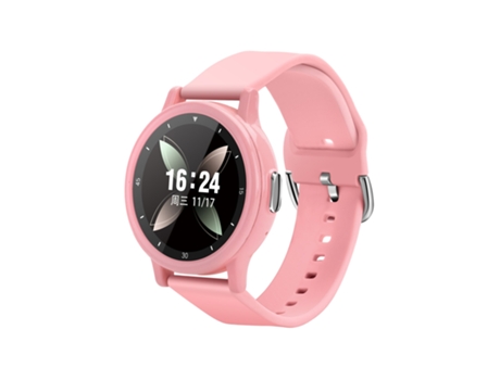 Smartwatch HAMTOD KL2 de 1,28 pulgadas con llamada BT/sueño y monitor de frecuencia cardíaca y presión arterial (rosa)