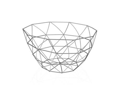 Frutero Versa Arco Gris Acero (25 X 13,5 X 25 Cm)