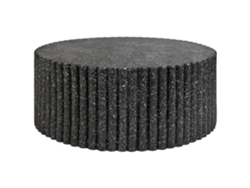 Mesa baja de jardín BELIANI Pozza de MgO Negro 106x106x42