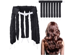 Peine Rizador Sin Calor Octopus, Herramienta De Peinado Diy Para Cabello Natural De Mujer (negro)