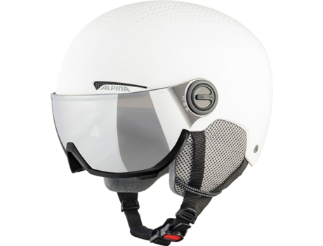 Casco de Esquí ALPINA Arber Visor Q Lite Blanco Monocromo 54-58 cm