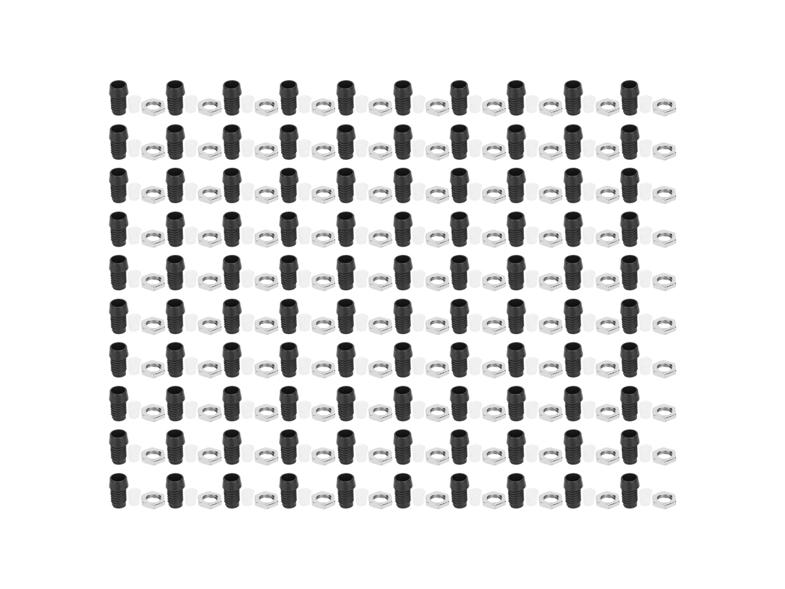 Soporte Extraíble De Plástico Cromado De 3 Mm Para Led, Color Negro, 100 Unidades.