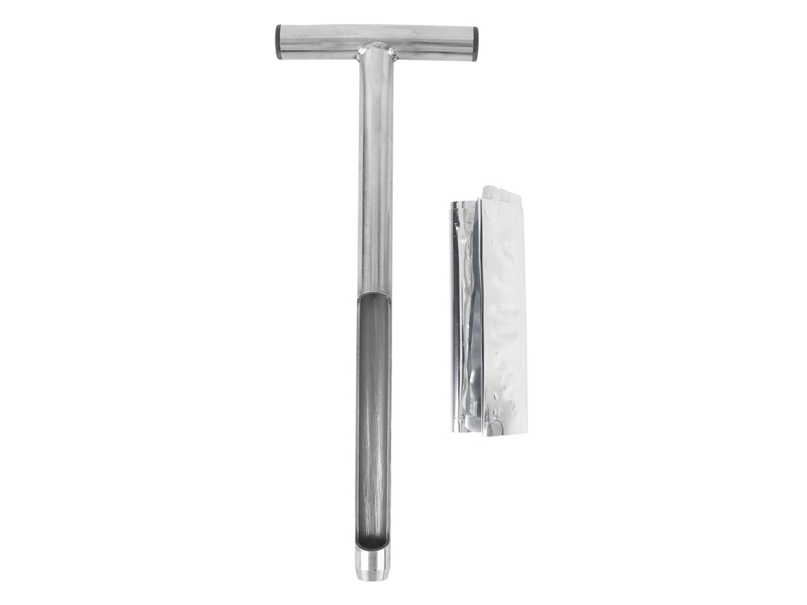Recolector De Tierra De Acero Inoxidable Con Mango En T Y 2 Bolsas Reutilizables Para Uso En Jardines O Granjas.