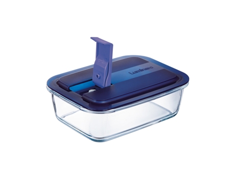 LUMINARC Easy Box - Recipiente Rectangular 1.22L Vidrio Hermético con Valvula