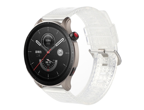 Correa de reloj inteligente para Huawei Watch GT 2e 22 mm Correa de reloj de TPU de diamante brillante transparente (blanco)