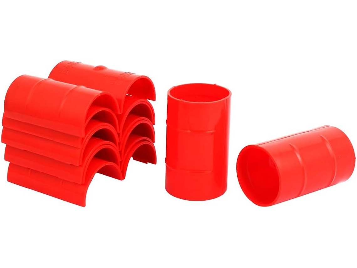 Abrazadera roja para conducto de aire acondicionado central, 50 mm de diámetro y 2" de espesor, paquete con CHABERLU
