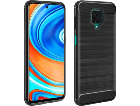 Funda Xiaomi Redmi Note 9S AVIZAR BACK-CARBRUSH-BK-NT9S Negro
