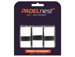 Overgrip PádelNEST 3X Sobrecargadores - Pegajoso - Blanco