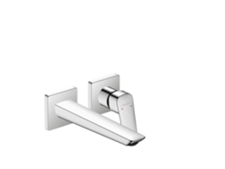HANSGROHE Logis mezclador de lavabo Fine, empotrado, proyección 206mm, desagüe sin cierre, 71256, Color: cromado
