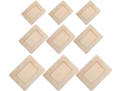 Piezas Marcos Fotos Madera Acabado Manualidades Rectangulares Natural Decoración Pared Actividad Creativa Mesa