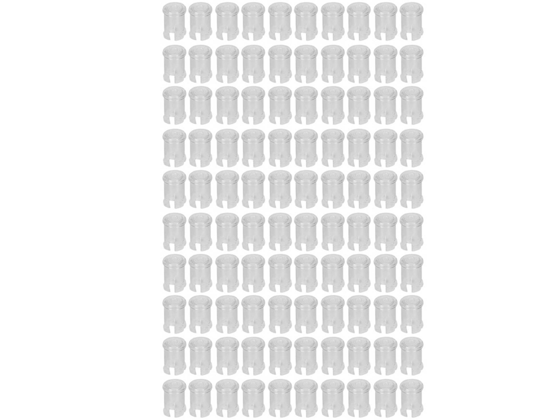 100 Tapas Protectoras De Nailon Transparente Para Diodos Emisores De Luz Led De 5 Mm
