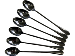 Cucharas Para Latte Macchiato – Cucharas Largas De Acero Inoxidable Para Yogur, Postre O Café – Juego De 6 – Negras