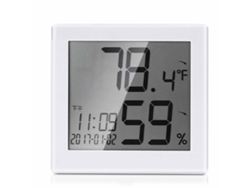 Termómetro Higrómetro Digital Para Uso En Interiores, De Sobremesa, Blanco, Medidor De Temperatura Y Humedad.