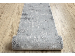 Alfombra de Pasillo Structural Mefe 8725 Dos Niveles de Vellón Gris 150 cm